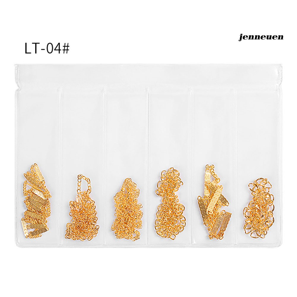 [Hàng mới về] Chuỗi Dây Xích 3D Nhiều Kích Cỡ Trang Trí Móng Tay Chuyên Nghiệp Thủ Công