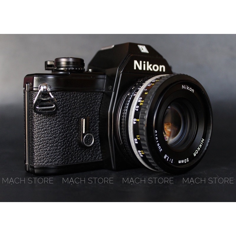 MÁY ẢNH FILM NIKON EM + LENS NIKON 50MM F/1.8 AIS Pancake