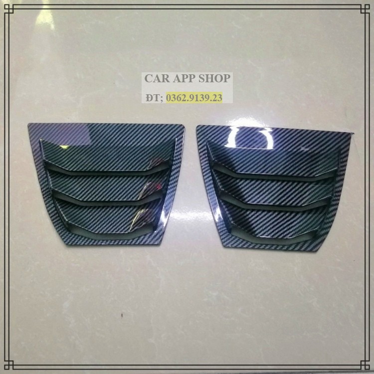 Ốp Mang cá , hốc gió Kính sau  xe Mazda3 Đời 2014_2019