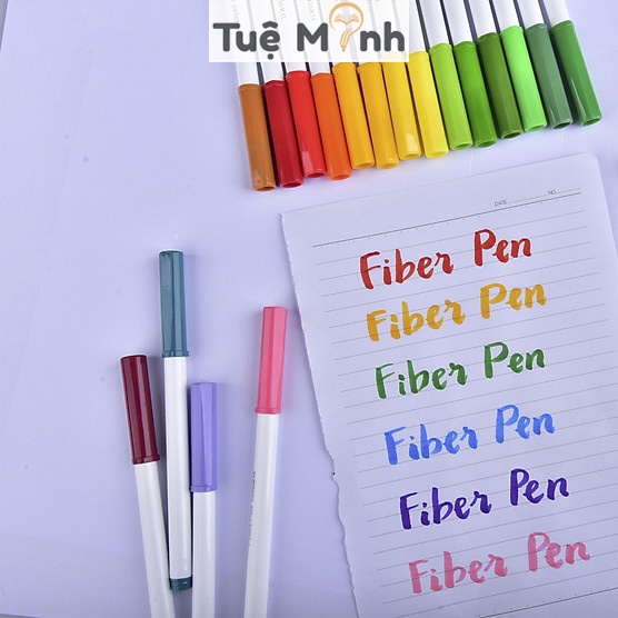 Bút lông màu Fiber Pen 36 màu Thiên Long SWM-C006 màu Pastel, bút tô màu viết bullet journal