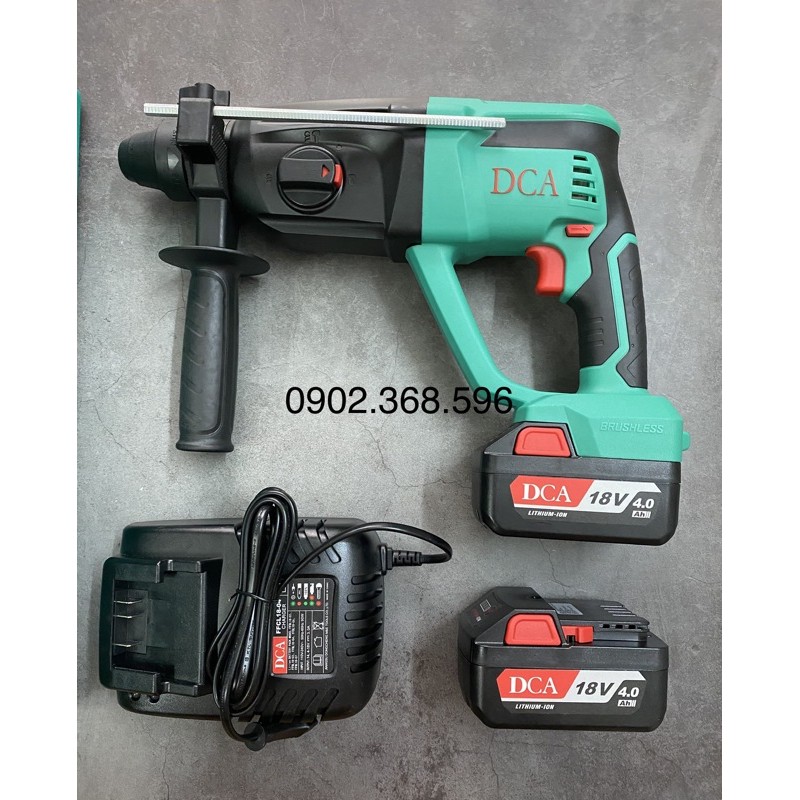 Máy khoan bê tông 3 chức năng (không chổi than) Pin 18V DCA ADZC02-24EK