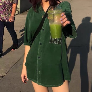 Áo bóng chày xanh lá phong cách cá tính Chaiko Studio