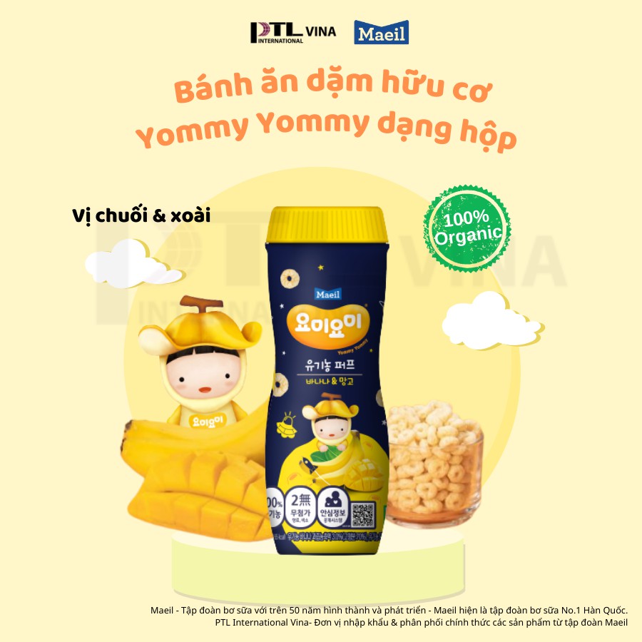 Maeil chính hãng bánh ăn dặm hữu cơ yommy yommy hàn quốc hộp 42g - ảnh sản phẩm 4