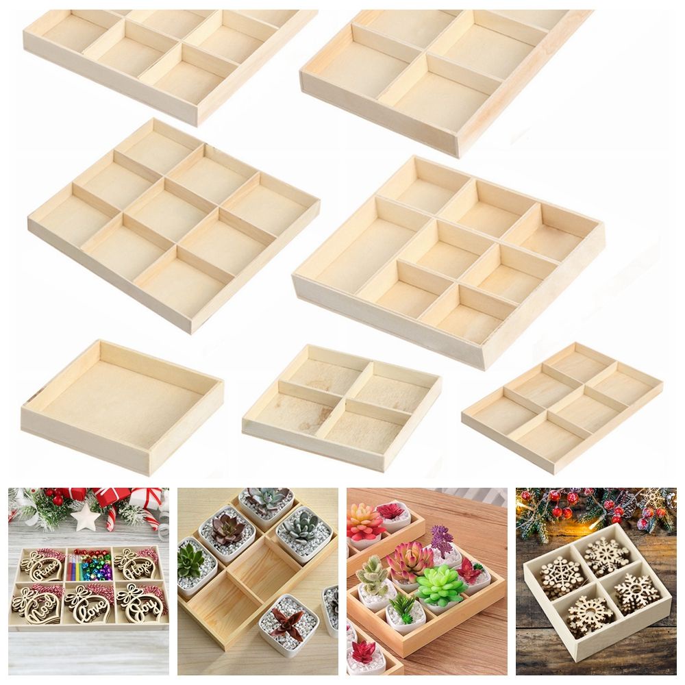 Khay giá đỡ trưng bày trang sức/ cây cảnh nhiều ngăn bằng gỗ độc đáo tiện dụng