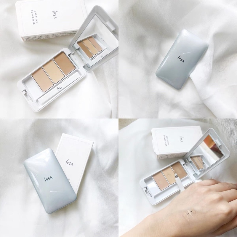 Bảng che khuyết điểm 3 ô che mụn thâm - vùng da không đều màu - khối sáng - làm nét lông mày