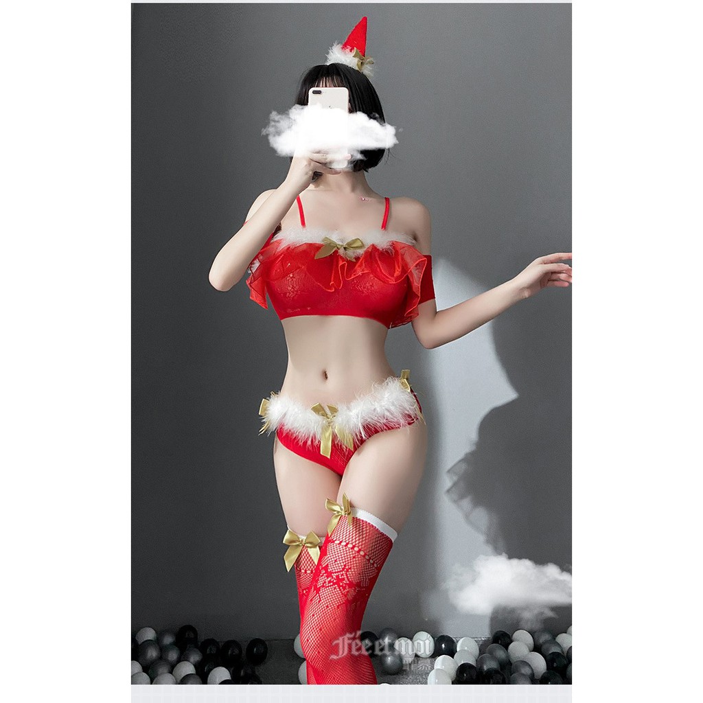 Đồ lót bikini Giáng Sinh sexy, đồ ngủ hóa trang giáng sinh gợi cảm TK2466 | BigBuy360 - bigbuy360.vn