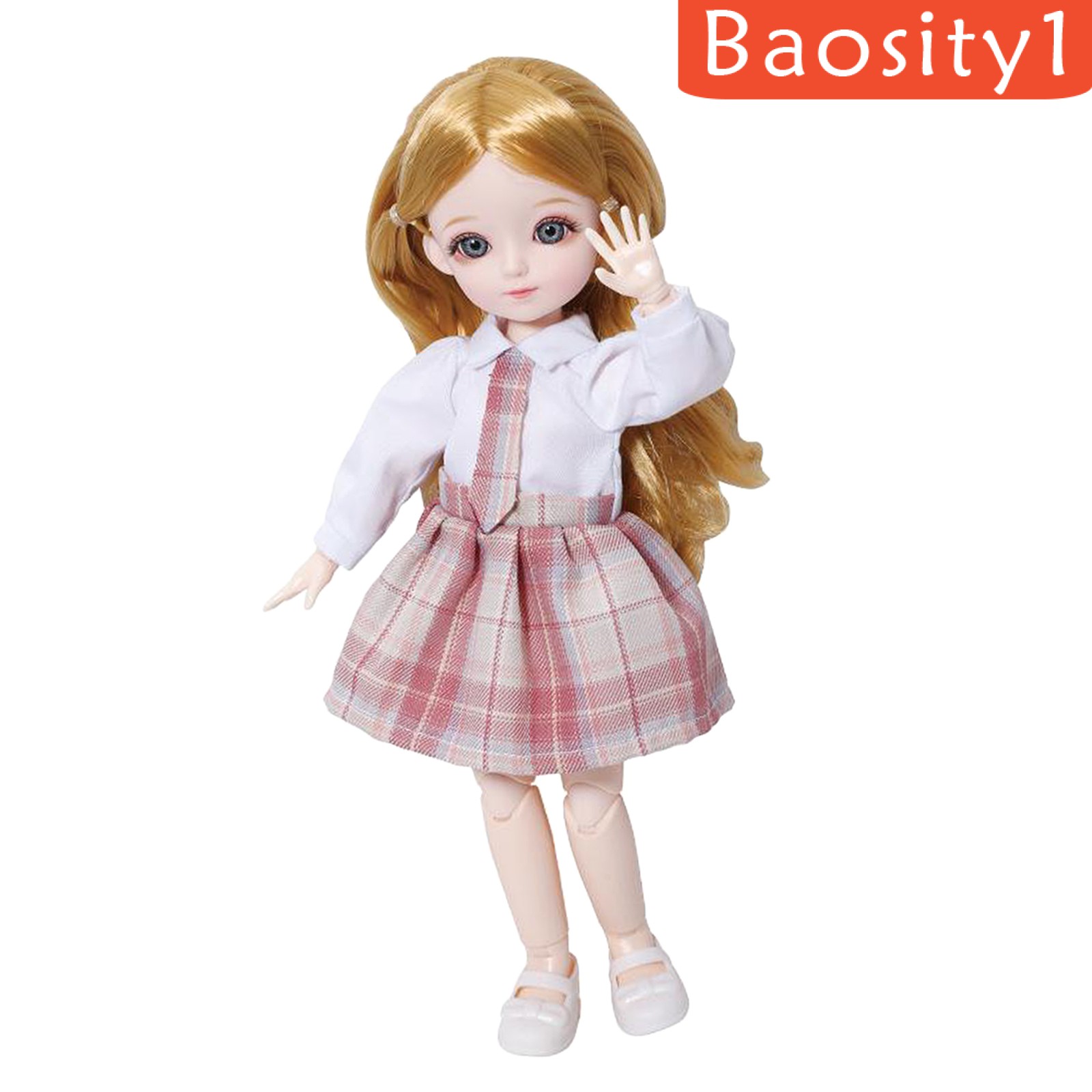 Búp bê BJD 1/6 có khớp nối cao 30cm được trang điểm + đồng phục + tóc giả