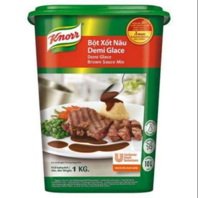 Combo 6 hộp Bột xốt nâu demi glace 1kg knorr date mới nhất