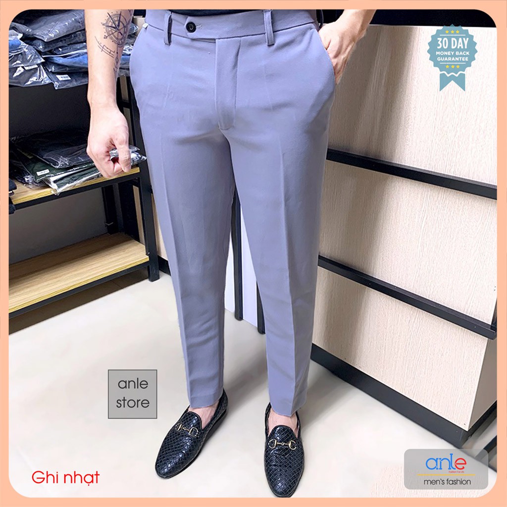 Quần tây nam SlimFit ống côn Hàn Quốc - Quần âu nam Co dãn Chống nhăn giữ form - Anle Store