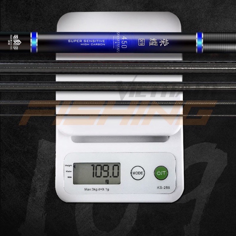 CẦN CÂU TAY CẦN HANDING X9 SIÊU NHẸ CHÍNH HÃNG CAO CẤP TẢI CÁ 10KG docau