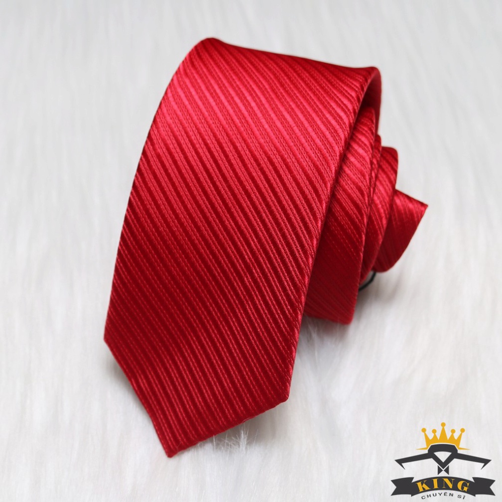 Cà vạt nam KING caravat công sở bản nhỏ 6cm cao cấp thắt sẵn ( C013 )