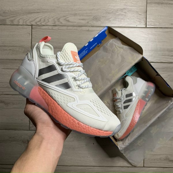 GIÀY THỂ THAO NAM NỮ ADIDAS ZX 2K BOOST CREAM WHITE ORANGE (FULL BOX+ HÌNH THẬT+PHỤ KIỆN)