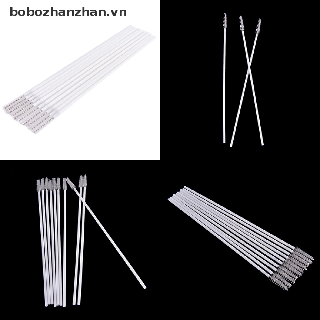 Set 10 cọ vệ sinh ống hút bằng thép không gỉ tiện lợi có thể tái sử dụng