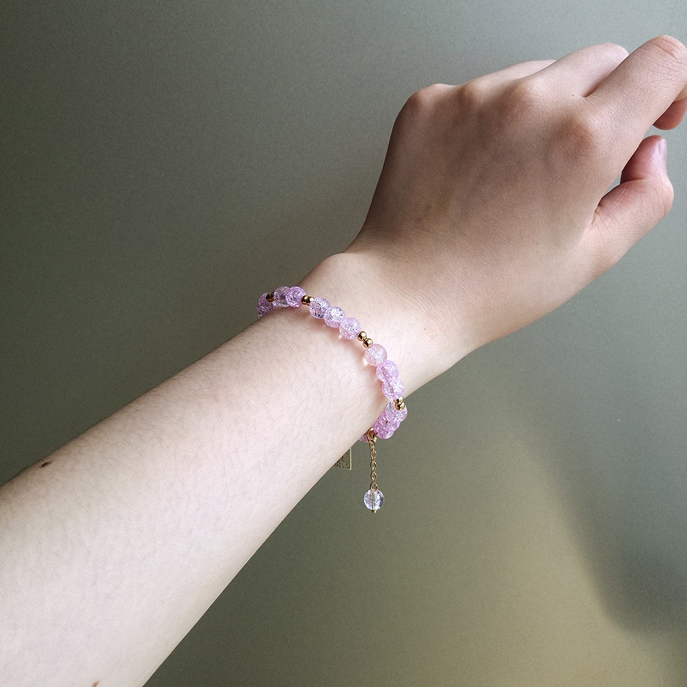 Vòng tay chuỗi hạt đá pha lê tự nhiên cao cấp theo phong cách hàn quốc | BigBuy360 - bigbuy360.vn