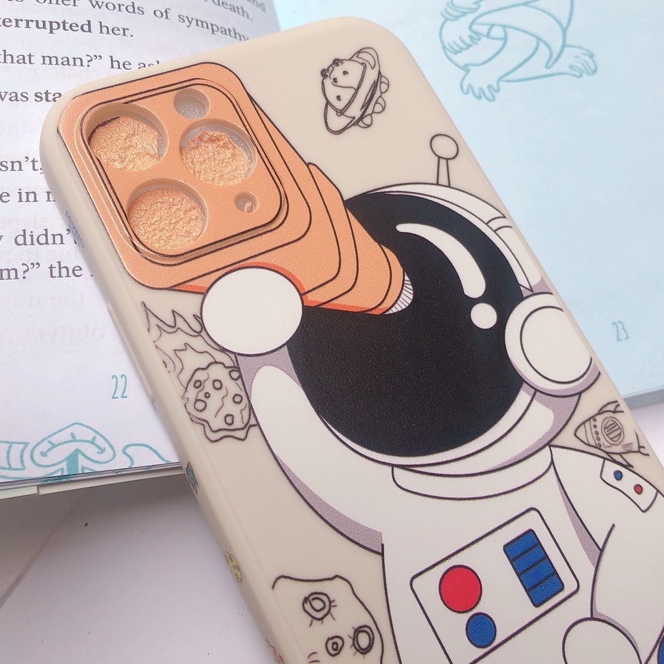 Ốp lưng Iphone phi hành gia in cạnh các dòng máy 7plus/8plus/x/xs/xr/11/11promax/12/12promax/13/13promax Tomax Case