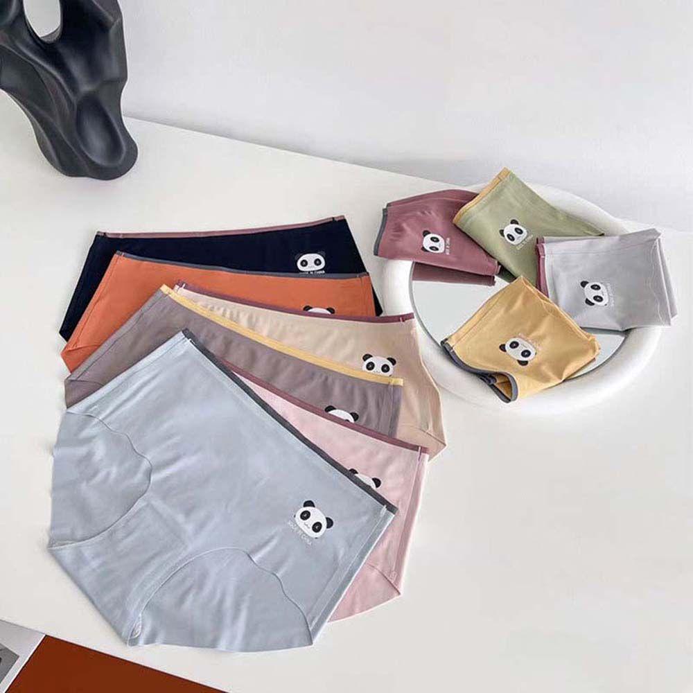 OCEANMAP Quần Lót Cotton Lụa Lạnh Không Đường May Lưng Vừa Phong Cách Hàn Quốc