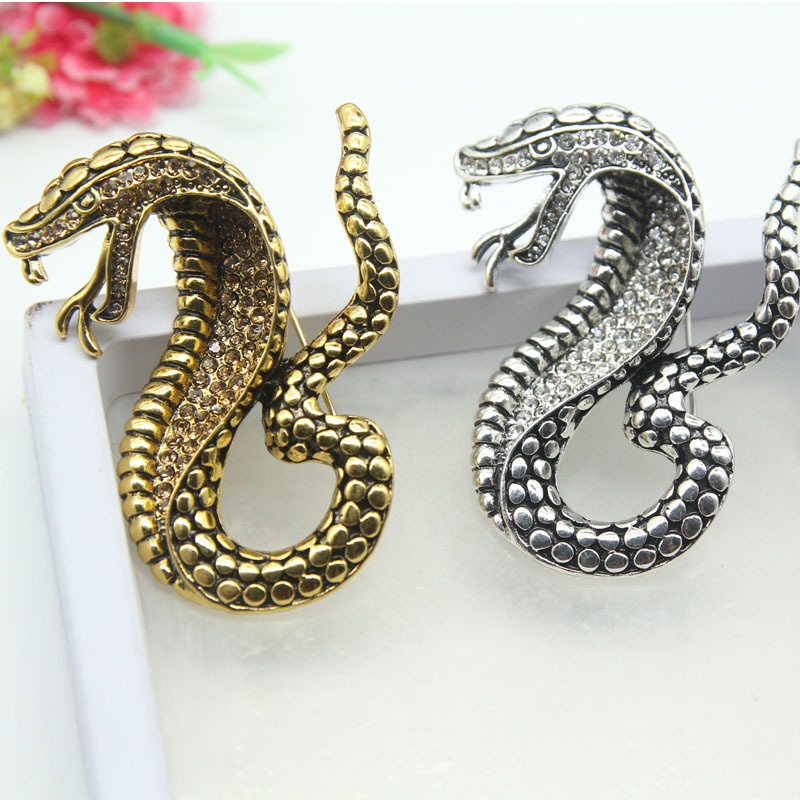 Trâm Cài Áo Hình Rắn Bằng Kim Loại Thời Trang Cho Nam Và Nữ