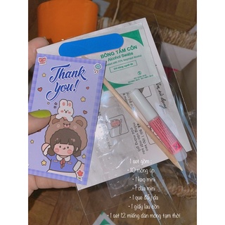 ( Set 6 món ) Móng úp, nailbox thiết kế vẽ tim love