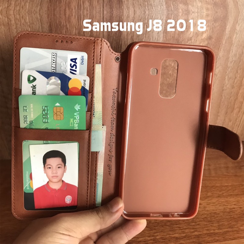 Bao da ốp lưng điện thoại Samsung A51, A71, A12, S9, S9+,J8, A7/A8/A8+ 2018, A30, A50 kèm ví AZNS