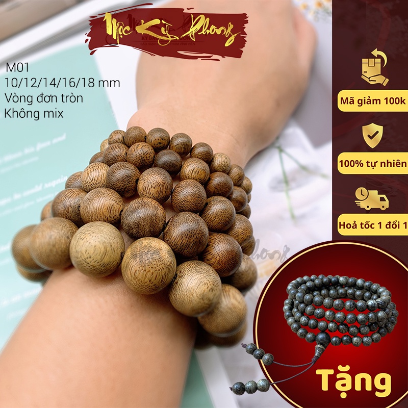 Vòng Trầm Hương Đơn Đủ Size 4li 6li 8li 10li 12li 14li 16li 18li Mộc Kỳ Phong