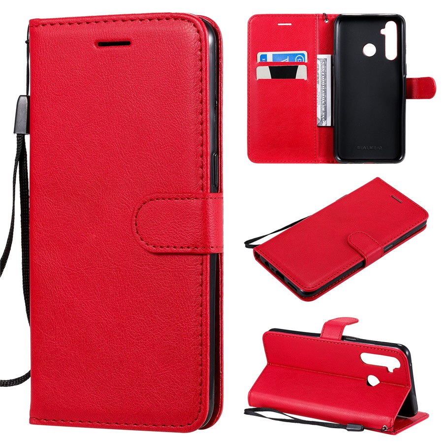 Bao nắp gập chất giả da nhiều màu cho điện thoại OPPO REALME 3/3 PRO/5/5 PRO | BigBuy360 - bigbuy360.vn