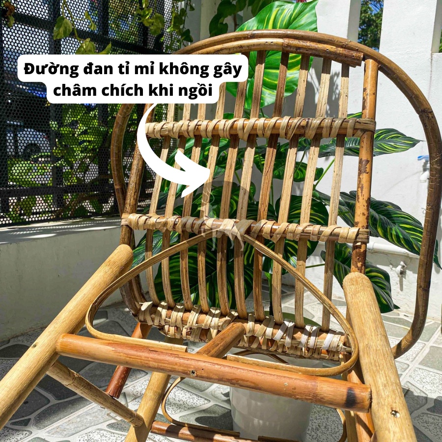 Ghế mây con sò HOME MÂY chính hãng đan tự nhiên - Sản phẩm phù hợp cho quán cafe, trang trí gia đình, ban công,..