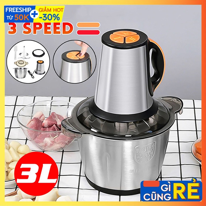 [Mã ELHADEV giảm 4% đơn 300K] Máy xay sinh tố xay thịt cá chính hãng Sokany 3L công suất 600W Cối INOX