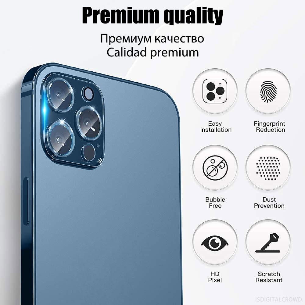 Kính cường lực bảo vệ camera sau cho iPhone 11 12 13 14 15 Pro Max