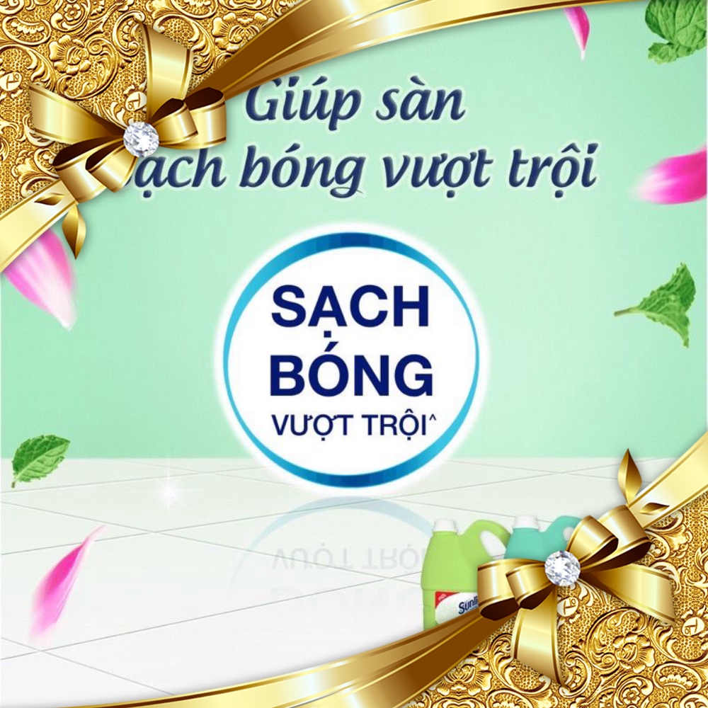 Nước Lau Sàn Sunlight Hương Hoa Hạ và Bạc Hà túi 2kg