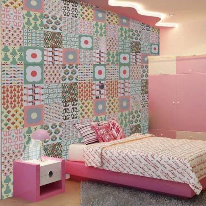 Decan gạch bông trang trí khổ lớn  1m x1.2m in nét, đề can dán trang trí nhà bếp, phòng ngủ, nhà tắm TGKA