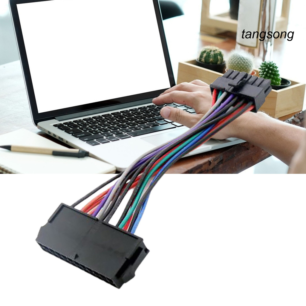 DDBG_Power Cable Compatibility Long Service Life 24 Pin to 14 Pin Transfer Computer Power Extension Cable for Computer for Lenovo M92P/M93P/H530/Q77/B75/A75/Q75