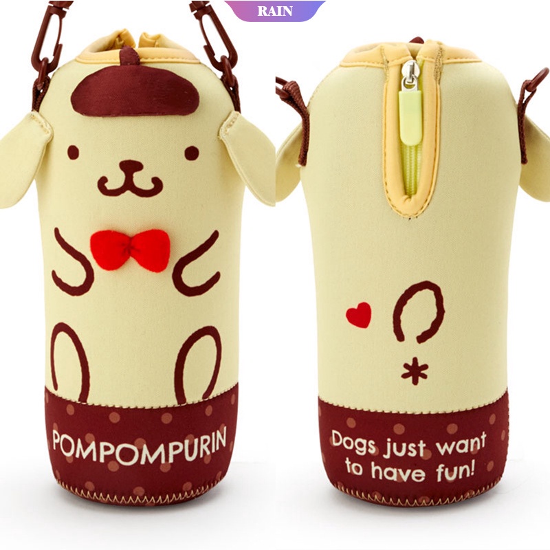 SANRIO Túi Đựng Bình Nước Di Động Họa Tiết Hoạt Hình Cinnamoroll My Melody Kuromi Hello Kitty Dễ Thương Nhỏ Gọn Cho Bé