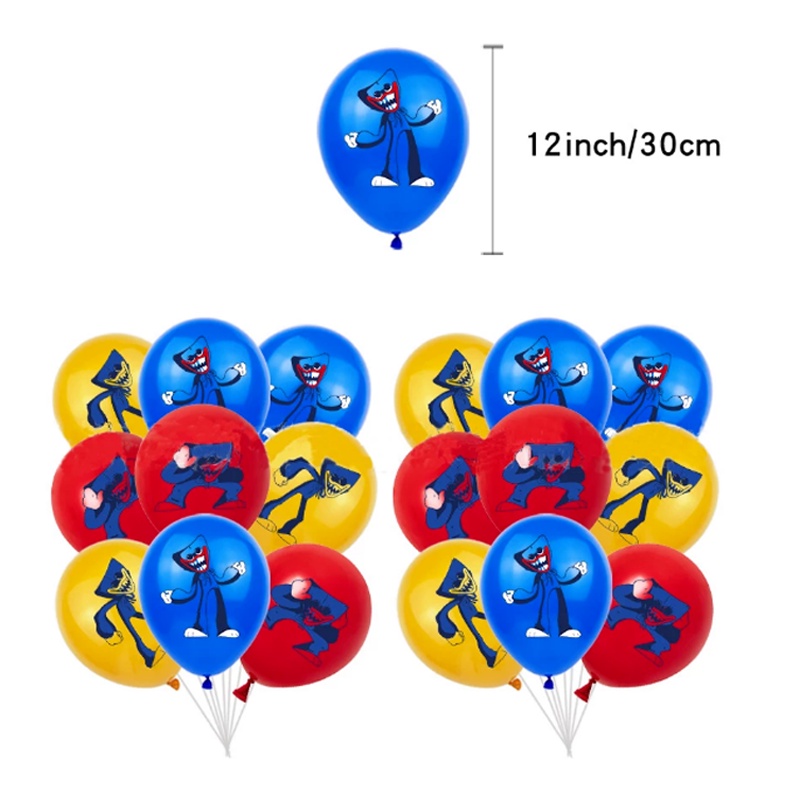 Poppy Playtime set banner Balloons Huggy Wuggy Party Decorations Birthday Party Cake Topper Banner