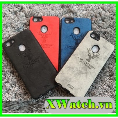 Ốp lưng Vải Hươu Oppo F5 / F7 F9 F3 A1K họa tiết hươu