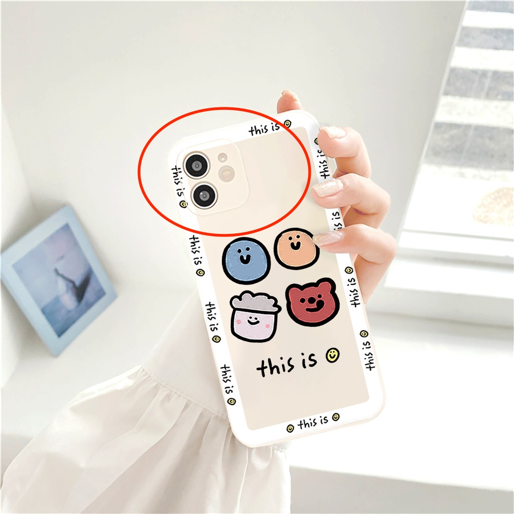 Ốp lưng iphone cạnh vuông Mặt cười sắc màu cho 6/6s/6splus/7/7plus/8/8plus/x//xs/11/12/pro/max/plus/promax e181