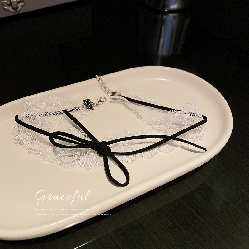 Vòng Cổ Vải Ren Họa Tiết Hoa Đính Đá Sang Trọng Cho Nữ