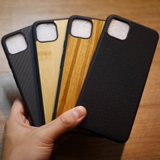 Ốp lưng TPU chống sốc lưng gỗ, vải , vân carbon cho Google Pixel 4 XL