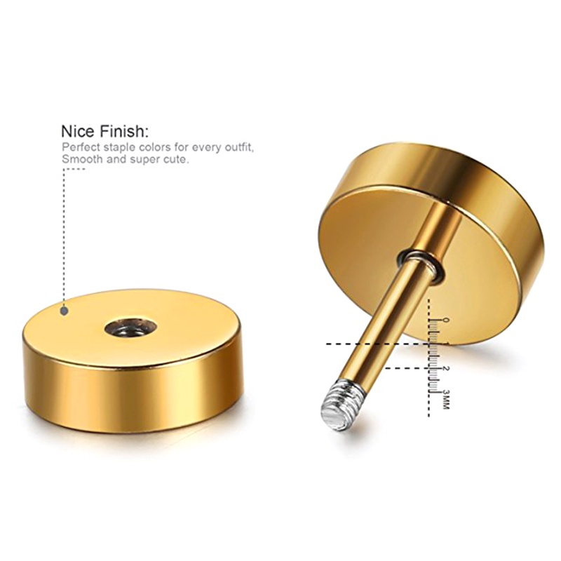 Set 3-6 Đôi Khuyên Tai Thép Không Gỉ JP1 Thời Trang Dành Cho Cả Nam Và Nữ
