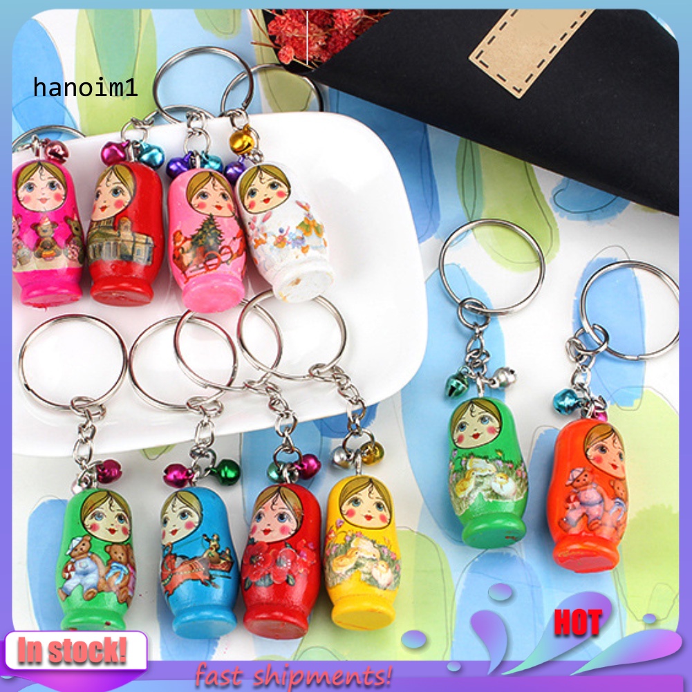 Set 12 mô hình búp bê Nga Matryoshka Matryoshka Matryoshka có móc khóa dễ thương độc đáo cho bé