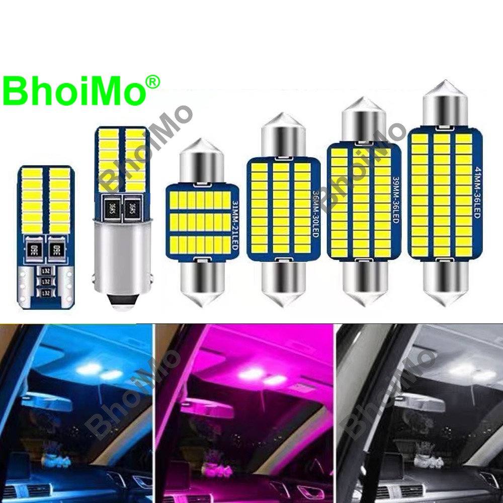 Bóng Đèn Led T10 31mm Ba9S T4W W5W C10W C5W 28mm 3014 36mm 39mm 41m Cho Xe Hơi / Xe Máy