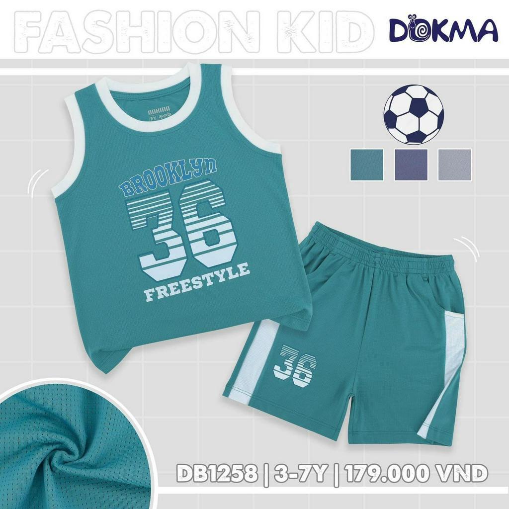 3-7Y Bộ thể thao ba lỗ bé trai Dokma DB1258