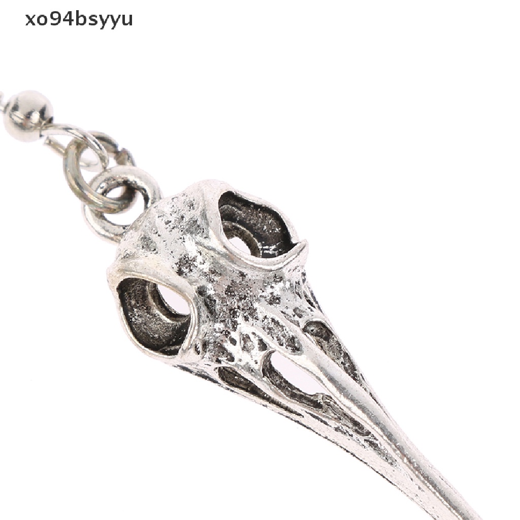 [xo94bsyyu] Bông Tai Hình Đầu Lâu Chim Phong Cách Gothic Làm Quà Tặng Phong Cách Punk