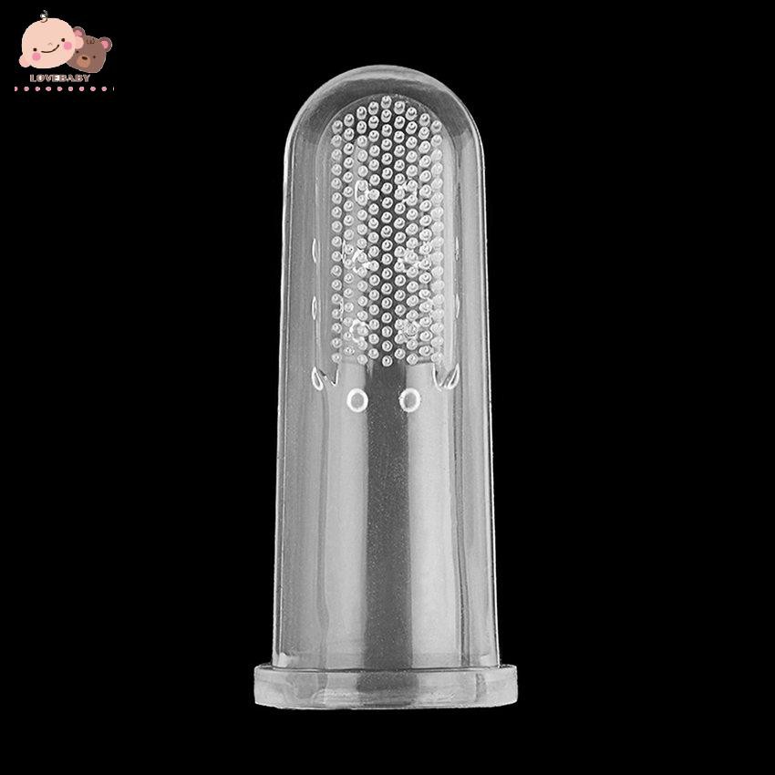 Bàn chải đánh răng đeo ngón tay bằng silicon an toàn tiện dụng