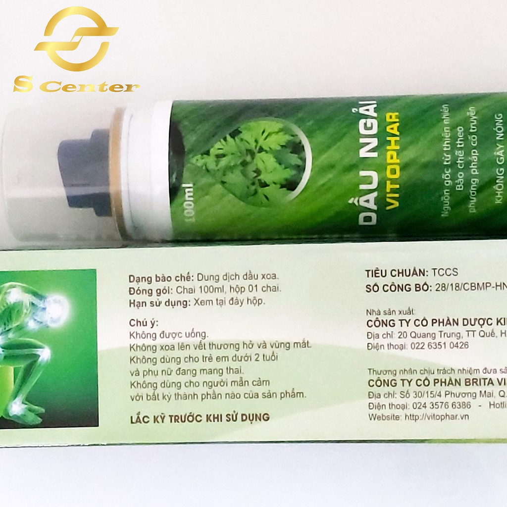 Tinh dầu ngải cứu chính hãng VITOPHAR hỗ trợ điều trị nhức mỏi xương khớp - SCenter | BigBuy360 - bigbuy360.vn