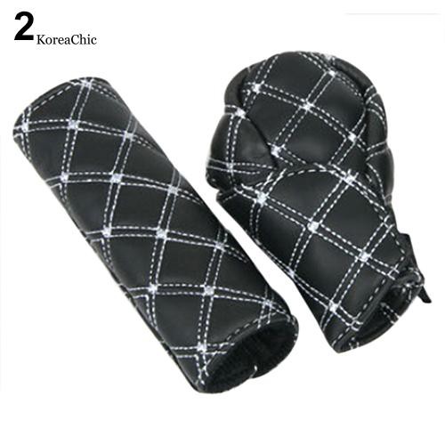 Set 2 vỏ bọc cần sang số và tay phanh xe hơi làm bằng da giả cao cấp