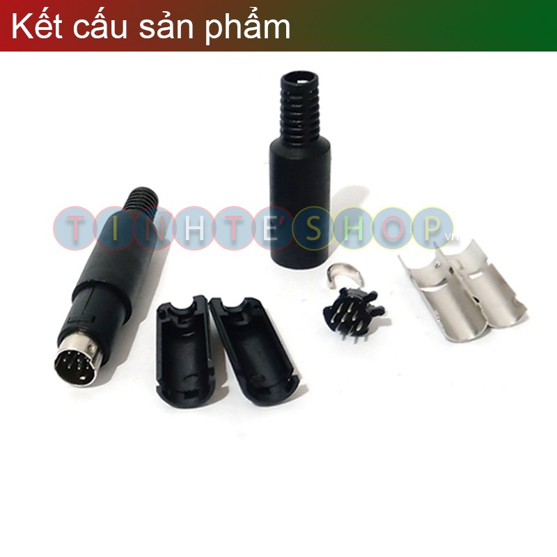 Đầu hàn Mini DIN 6 PIN Male (đầu đực) - Đầu hàn jack 6 chân kim Cáp PS2 Cáp com 6 chân - Jack hàn cổng MD6