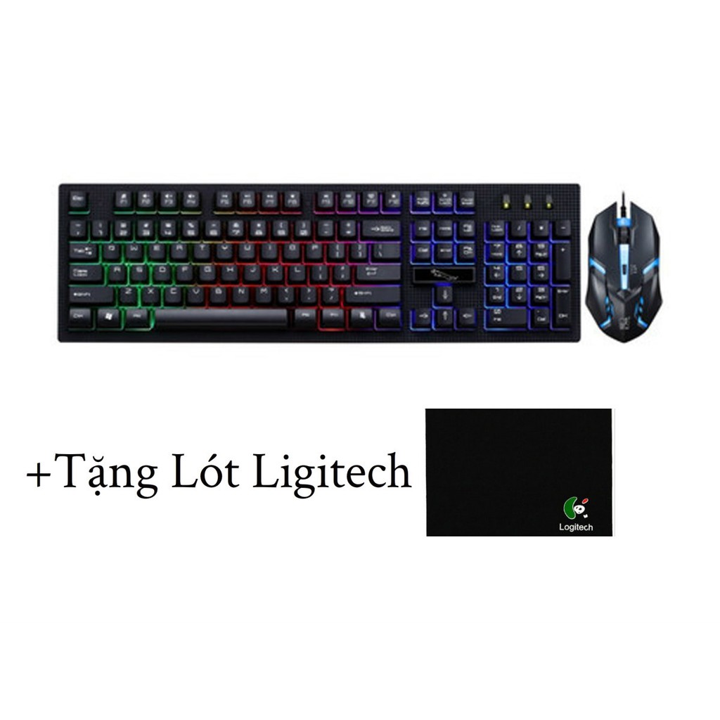 COMBO BÀN PHÍM VÀ CHUỘT G20 GAME LED 7 MÀU + TẶNG LÓT LOGITECH | BigBuy360 - bigbuy360.vn