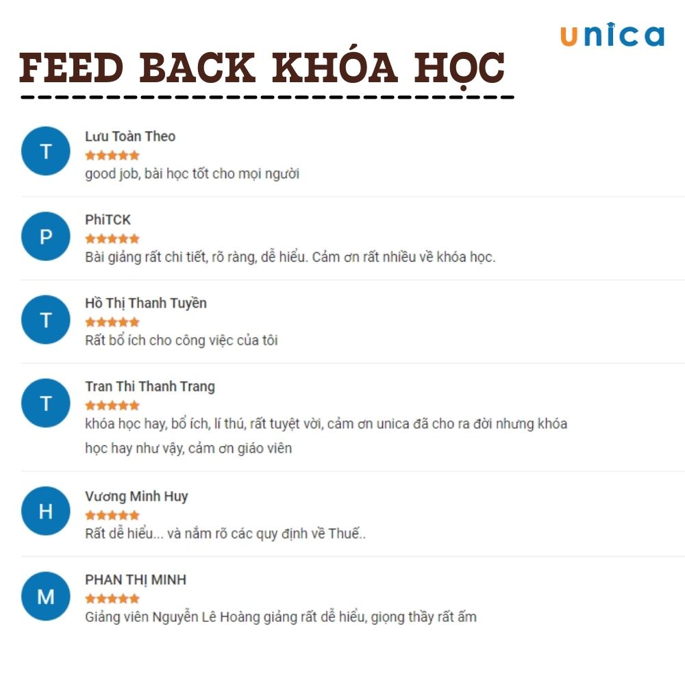 Toàn quốc-  Khóa học Tổng quan về thuế Unica