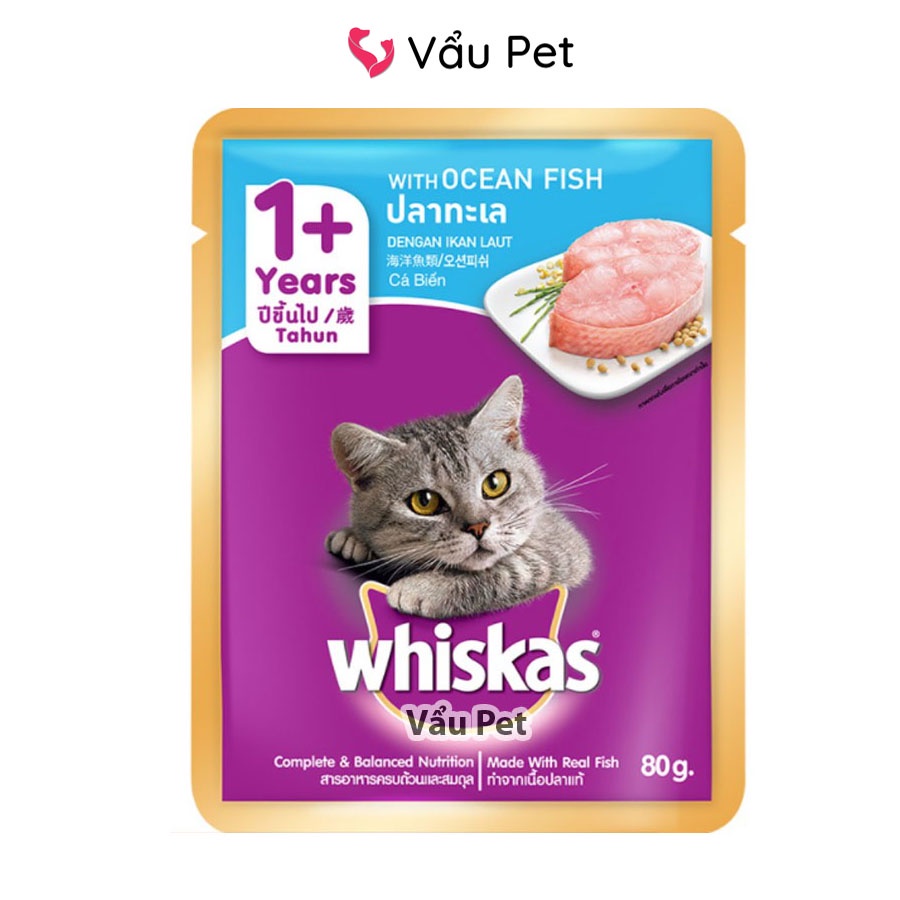 Pate mèo Whiskas 85g - Pate cho mèo con, mèo lớn Vẩu Pet Shop