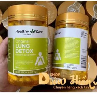 Viên uống giải độc phổi Healthy Care Original Lung Detox 180 viên